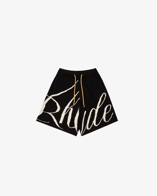 Rhude Letter Logo Jacquard Drawstring Shorts