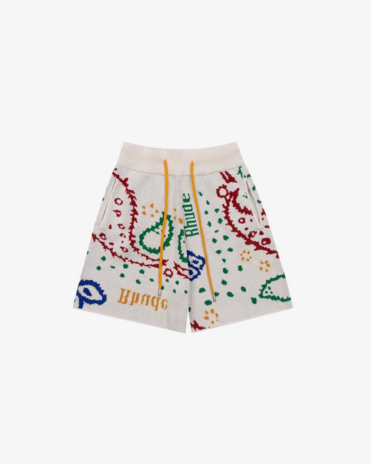 Rhude Paisley Wool Shorts