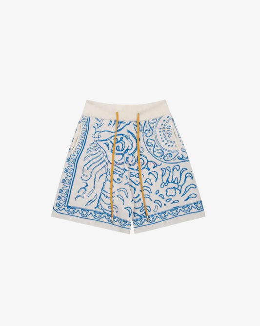 Rhude Paisley Wool Shorts