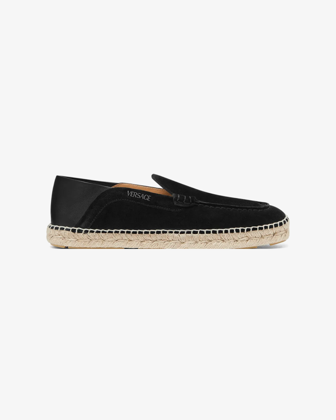 Versace Logo-Lettering Suede Espadrilles