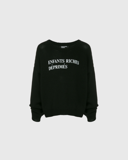 Enfants Riches Deprimes Black E.R.D Classique Logo Sweater