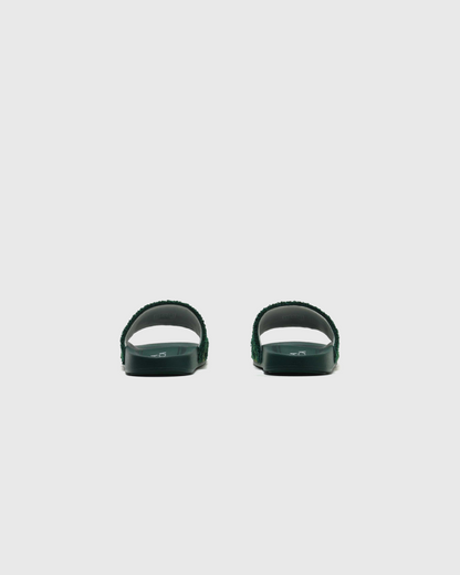 Casablanca Embroidered Terry Slider in Green