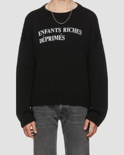 Enfants Riches Deprimes Black E.R.D Classique Logo Sweater