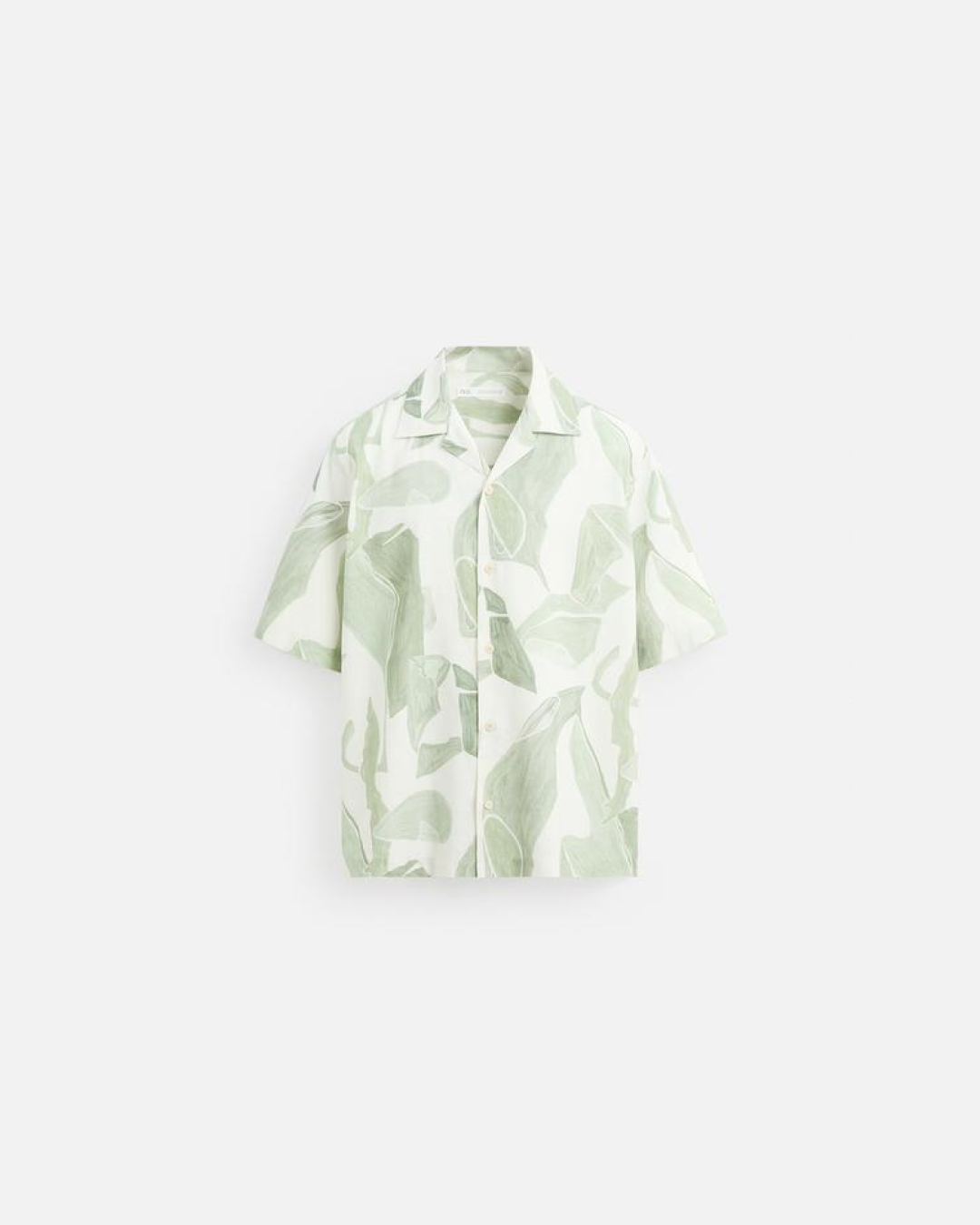 ZARA Abstract Green Print Shirt