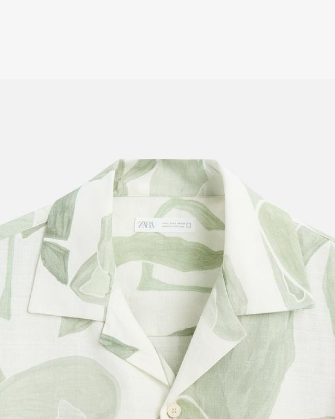 ZARA Abstract Green Print Shirt