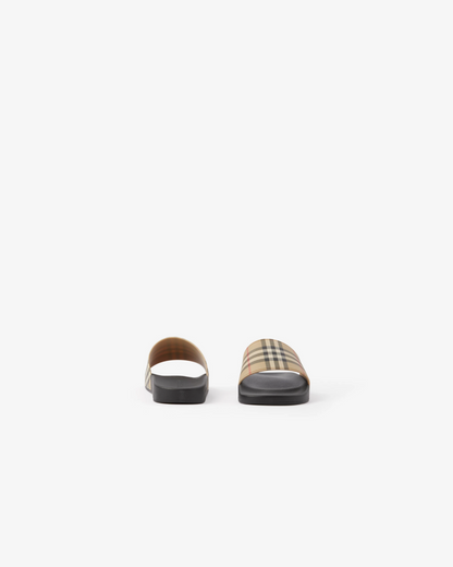 Burberry Check Dive Slides in Two Colors