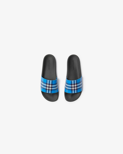 Burberry Check Dive Slides in Two Colors