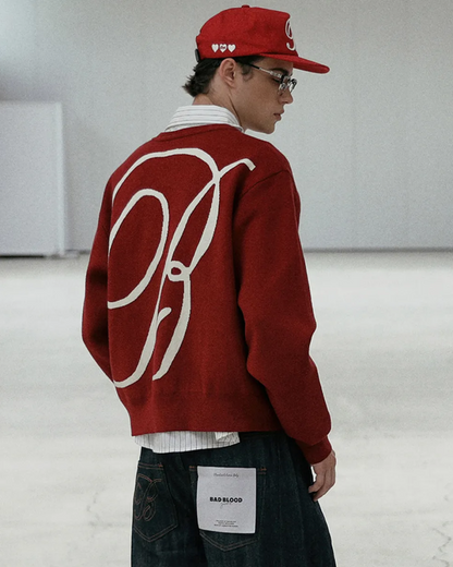 BADBLOOD Classic Big Logo Crewneck Sweater in Three Colors