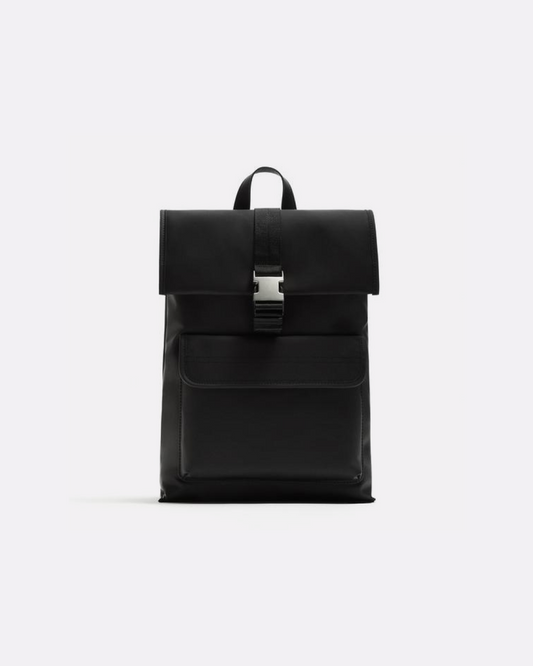 ZARA RUBBERIZED FLAP BACKPACK