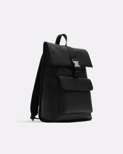 ZARA RUBBERIZED FLAP BACKPACK