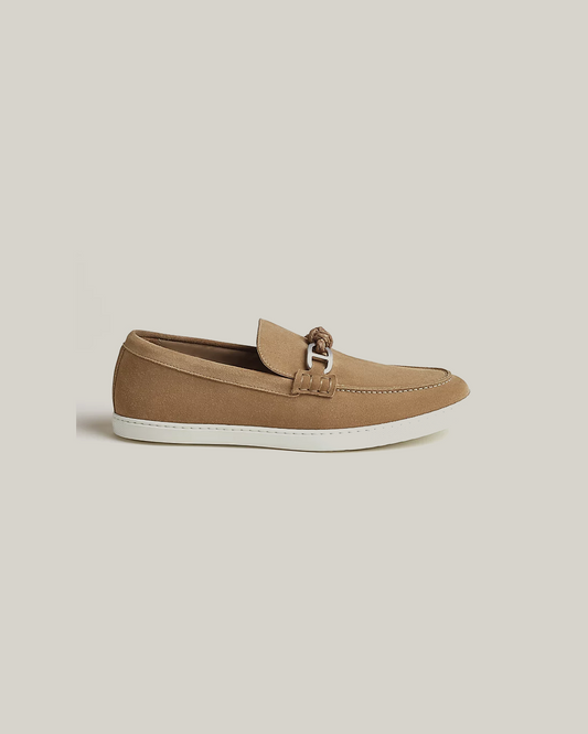Hermes Ignacio Driving Loafer in Suede Calfskin