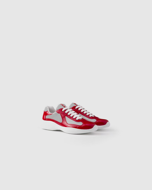 Prada America's Cup ' Red Patent Leather and Technical Fabric' Sneakers