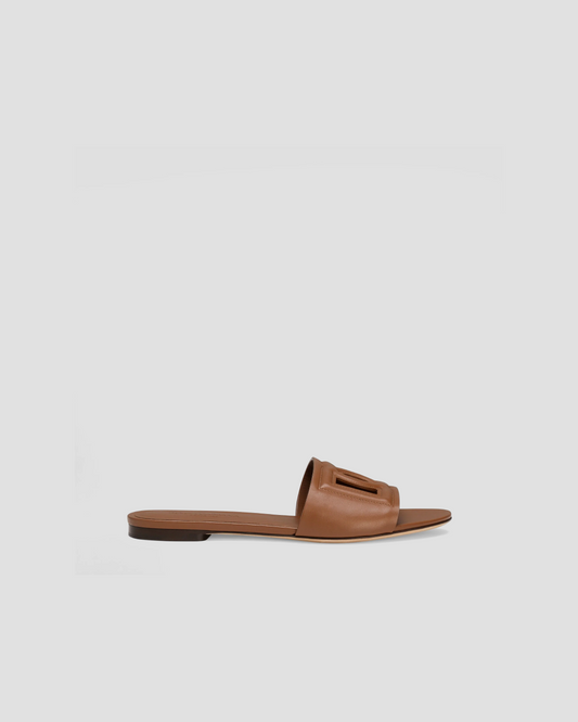 Dolce & Gabbana Calfskin Slider in Black