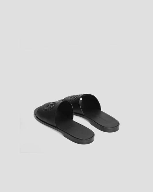 Dolce & Gabbana Calfskin Slider in Black