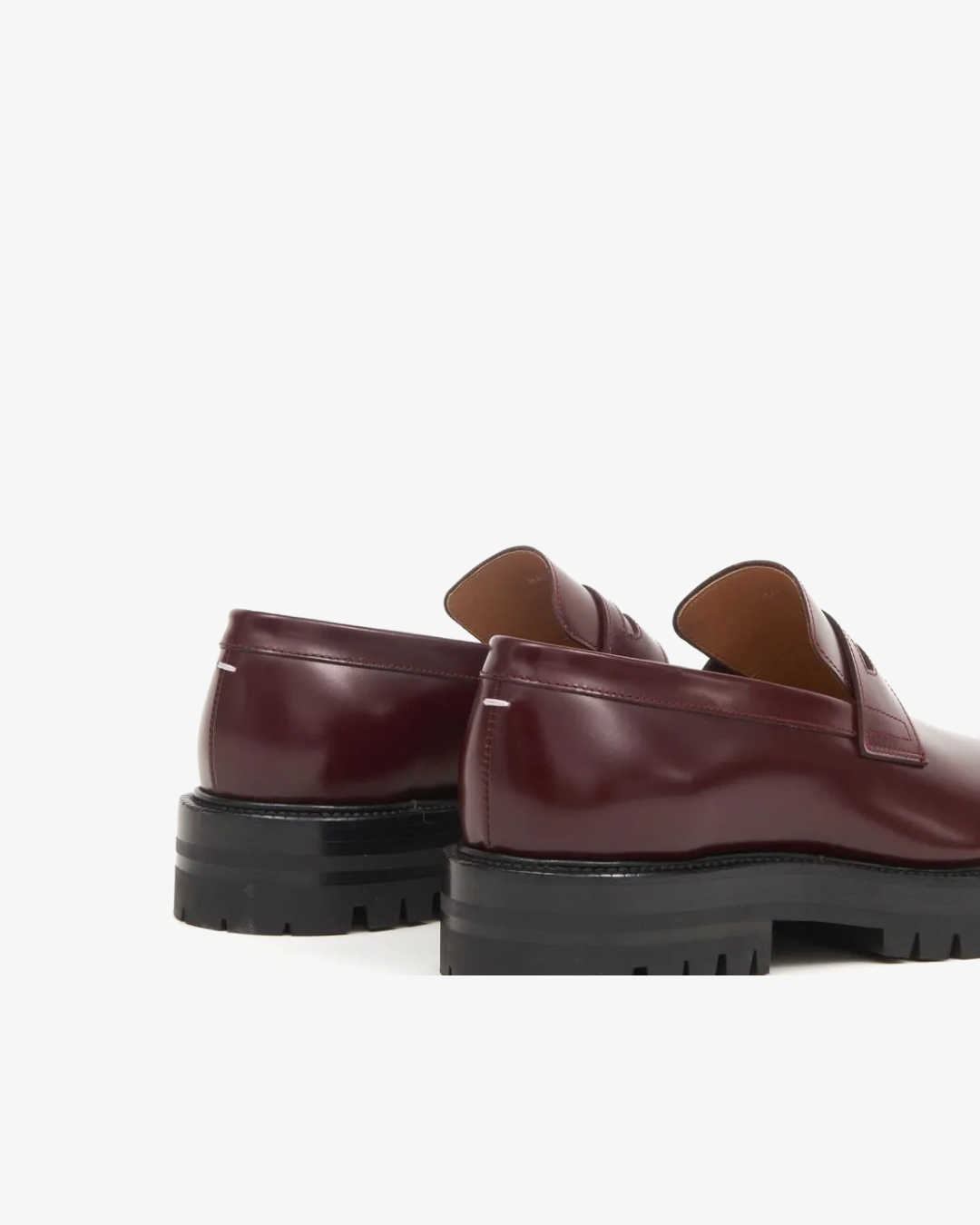 Maison Margiela Tabi 'Wine' Leather Loafers