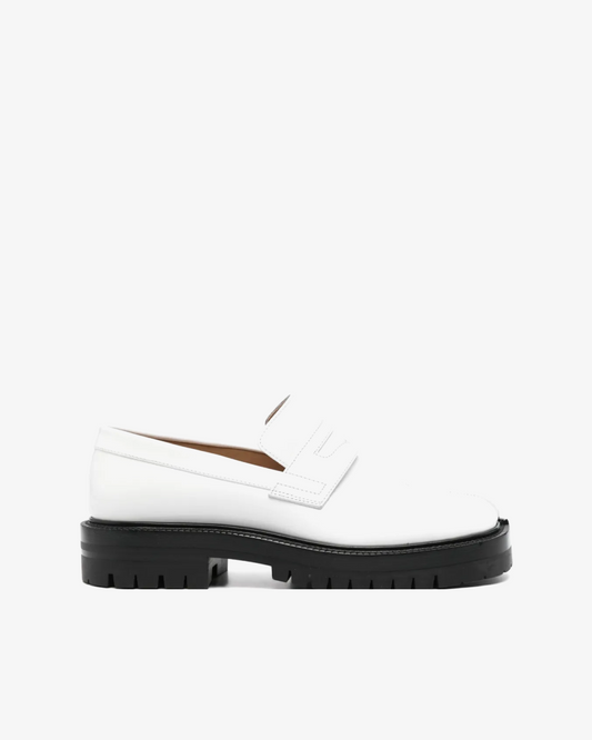Maison Margiela Tabi 'Wine' Leather Loafers