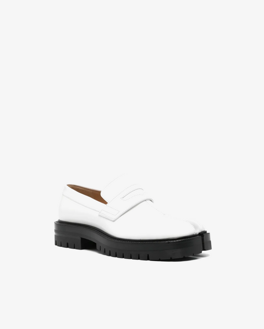 Maison Margiela Tabi 'Wine' Leather Loafers