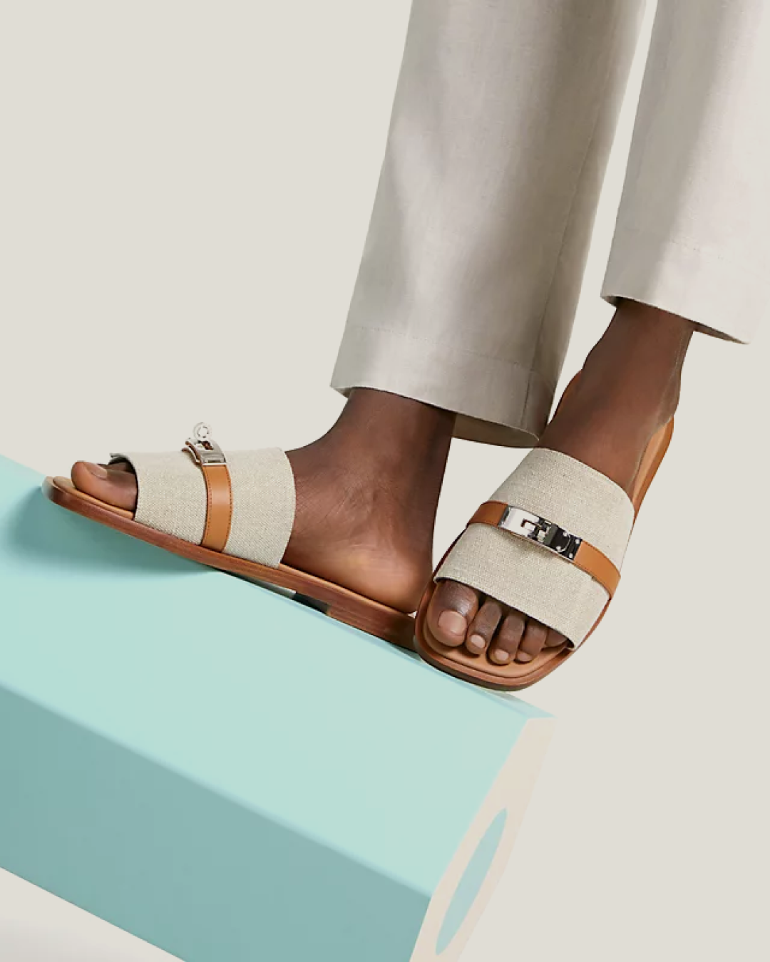 Original Hermes Gabriel 'Beige / Naturel Clair'  Sandal