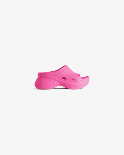 Balenciaga Pool Crocs Slide In Black, White, Green, and Pink