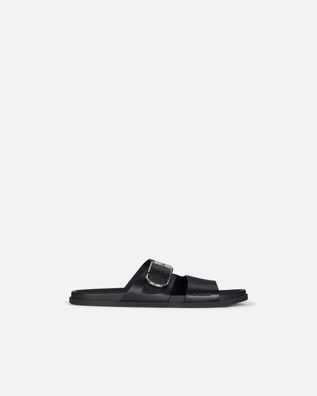 Givenchy Voyou Double Strap Sandal in Grained Leather