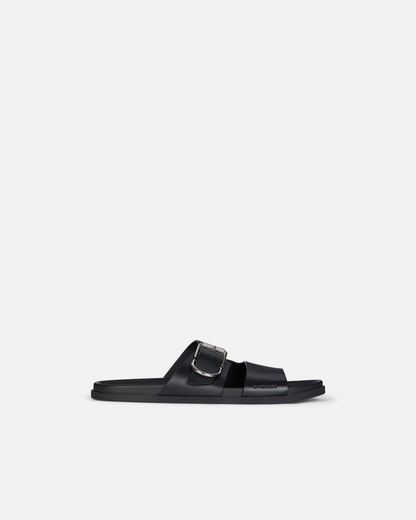 Givenchy Voyou Double Strap Sandal in Grained Leather