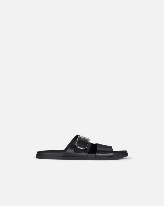 Givenchy Voyou Double Strap Sandal in Grained Leather
