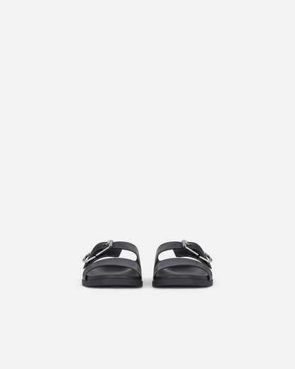 Givenchy Voyou Double Strap Sandal in Grained Leather