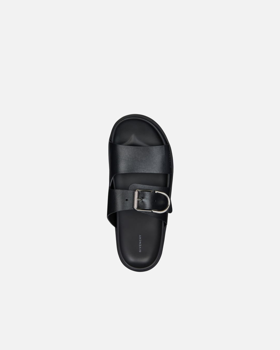 Givenchy Voyou Double Strap Sandal in Grained Leather