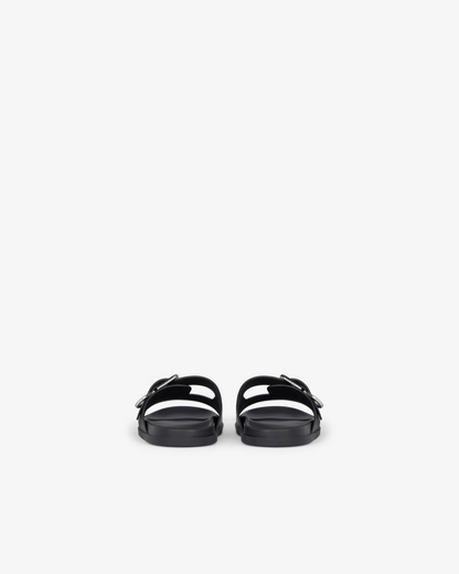 Givenchy Voyou Double Strap Sandal in Grained Leather