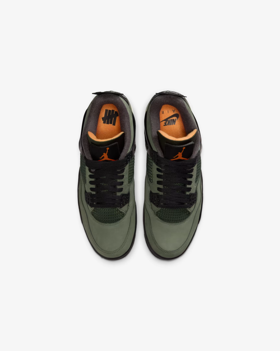 Air Jordan 4 Retro x UNDEFEATED “Deep Green & Clementine” Sneakers