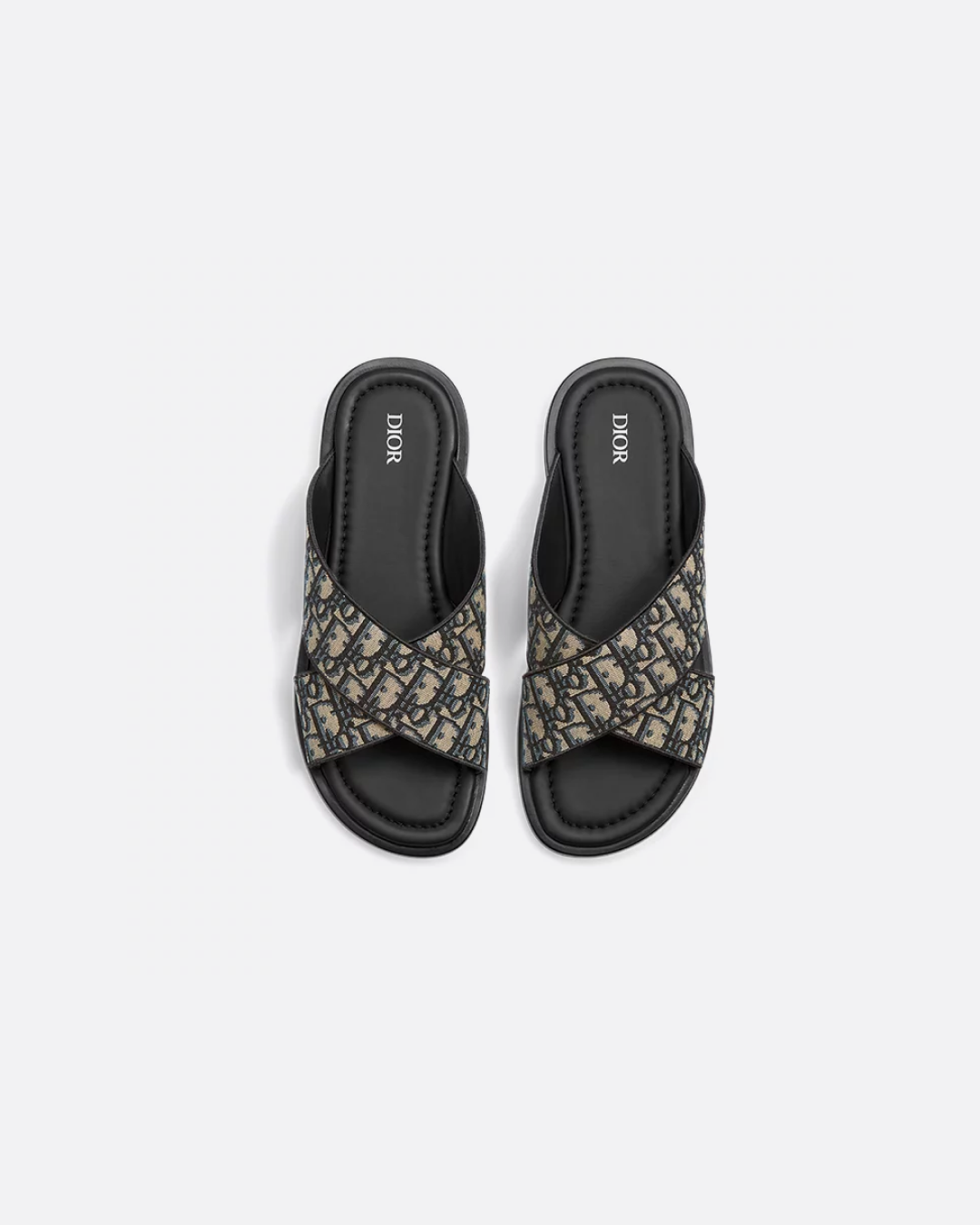 Dior Alias Sandal in Beige and Black Dior Oblique Jacquard
