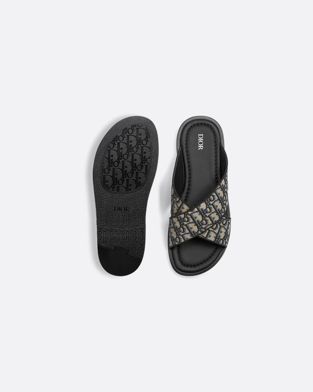 Dior Alias Sandal in Beige and Black Dior Oblique Jacquard