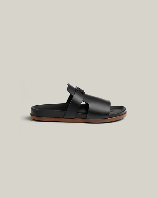 Hermès Jaures Sandal in Noir