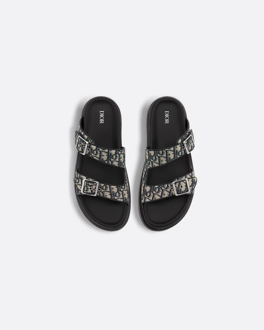 Dior Aqua Sandal in Beige and Black Dior Oblique Jacquard