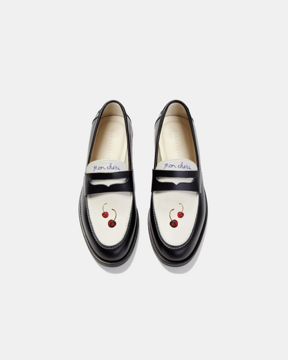 Duke + Dexter Wilde Cherry 'Black' Penny Loafer