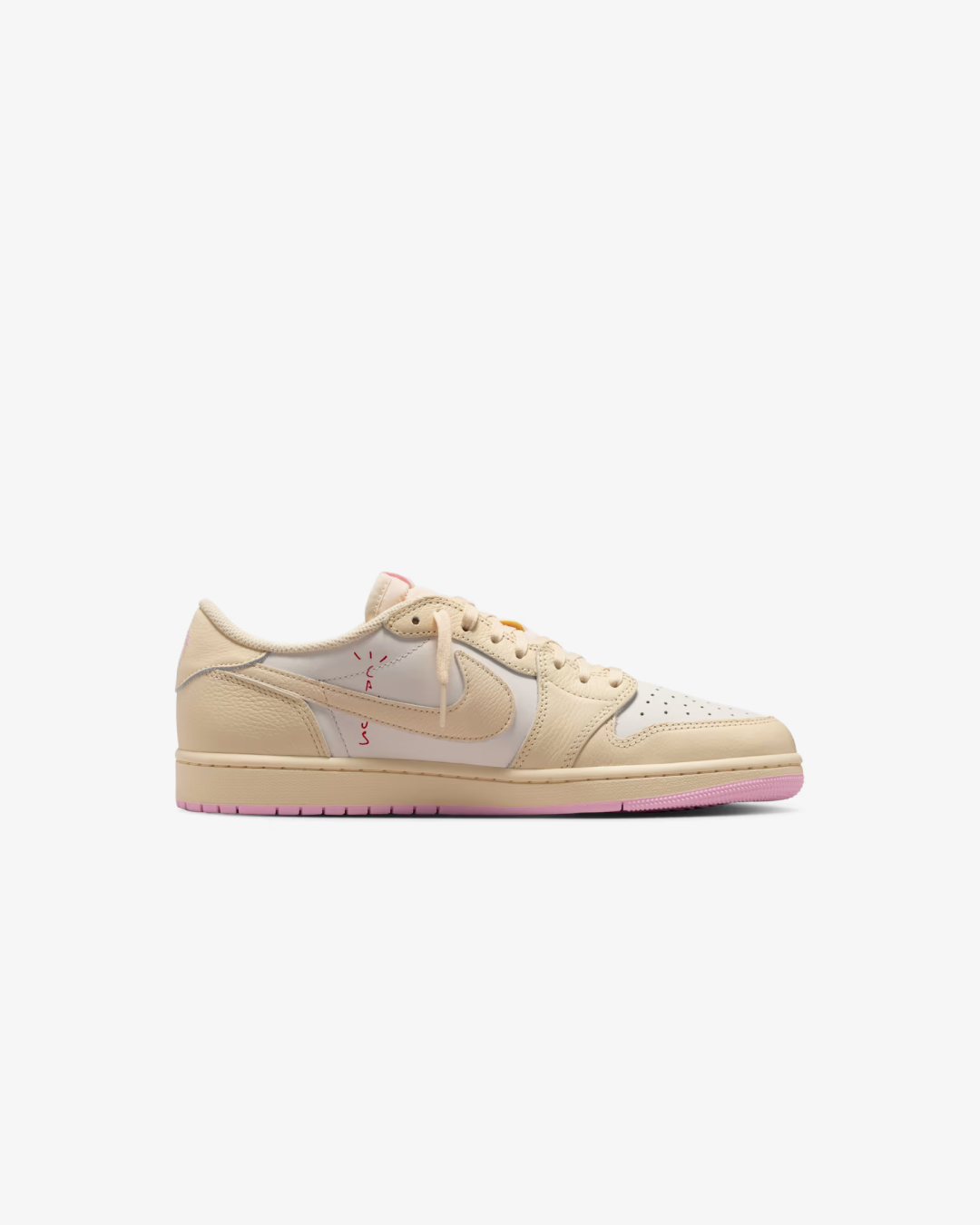Air Jordan 1 Low x Travis Scott 'Muslin and Shy Pink' Sneakers