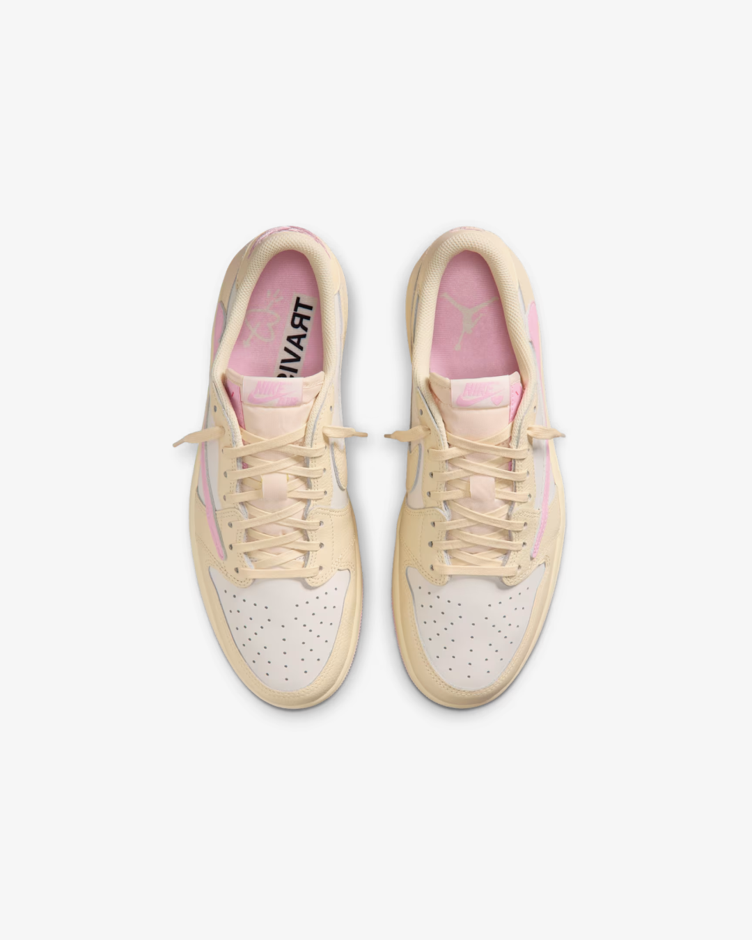 Air Jordan 1 Low x Travis Scott 'Muslin and Shy Pink' Sneakers