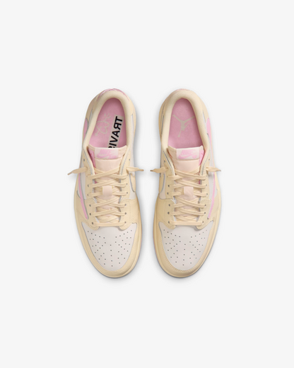 Air Jordan 1 Low x Travis Scott 'Muslin and Shy Pink' Sneakers
