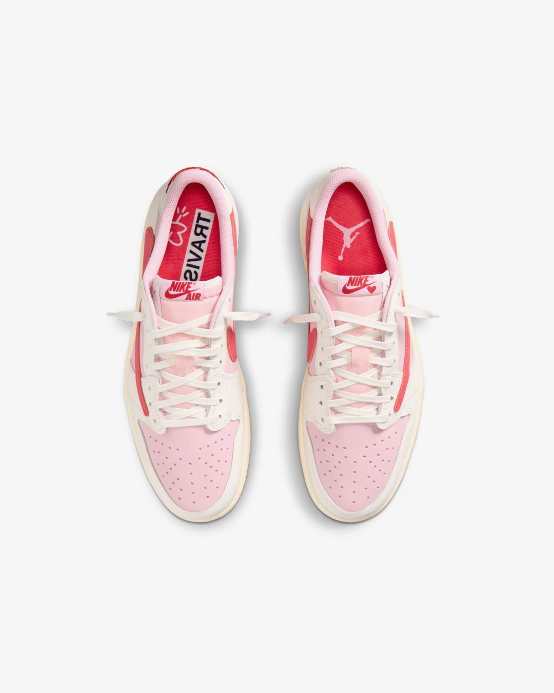 Air Jordan 1 Low x Travis Scott 'Shy Pink and Tropical Pink' Sneakers