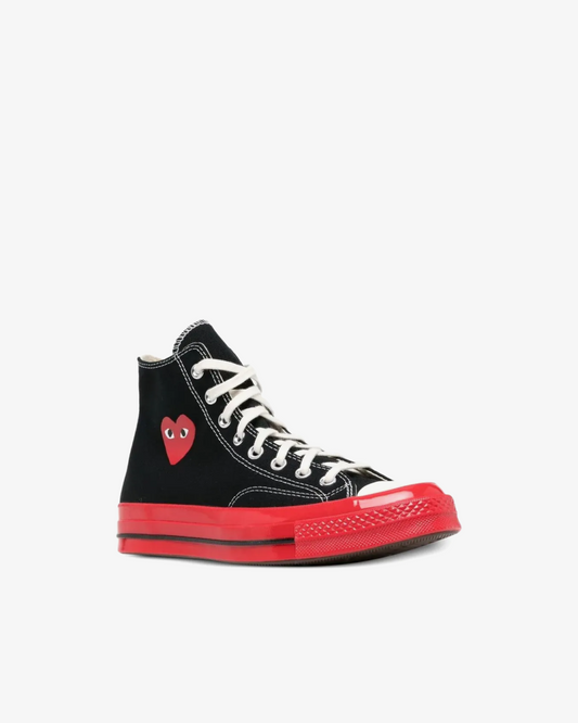 Comme Des Garçons Play  x Converse Chuck 70 HI 'Black/Red' Sneaker