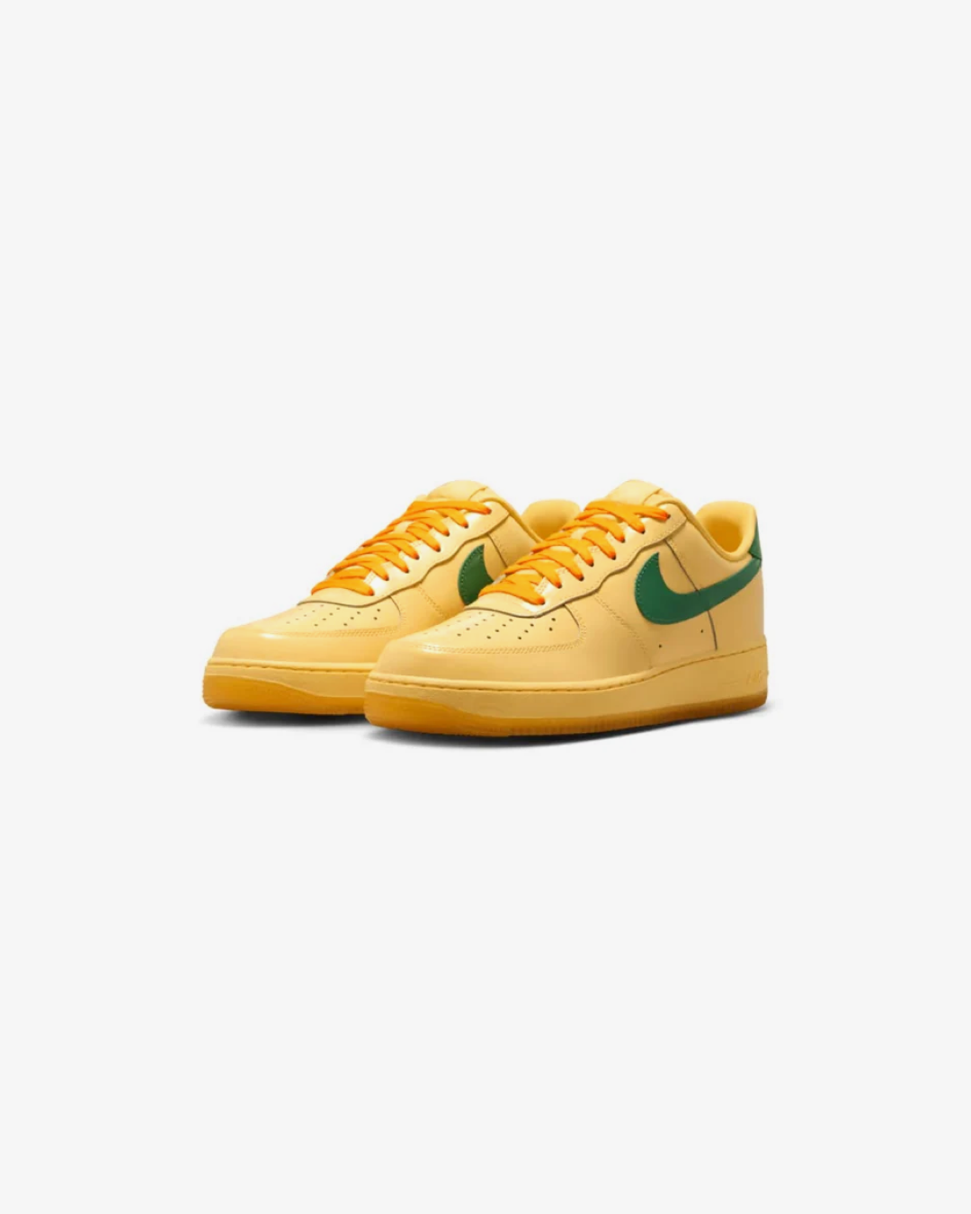 Nike Air Force 1 Low Patent 'Topaz Gold Pine Green' Sneakers