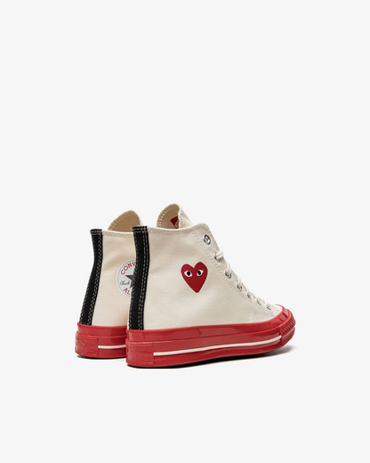 Converse  x CdG Play Chuck 70 High "Pristine Red" Sneakers