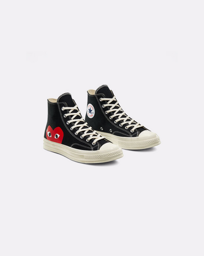 Converse x Comme des Garçons PLAY Chuck 70  'Black/White/High Risk Red' Sneakers