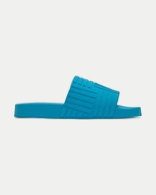 Bottega Veneta 'Bright Blue' Rubber Slides