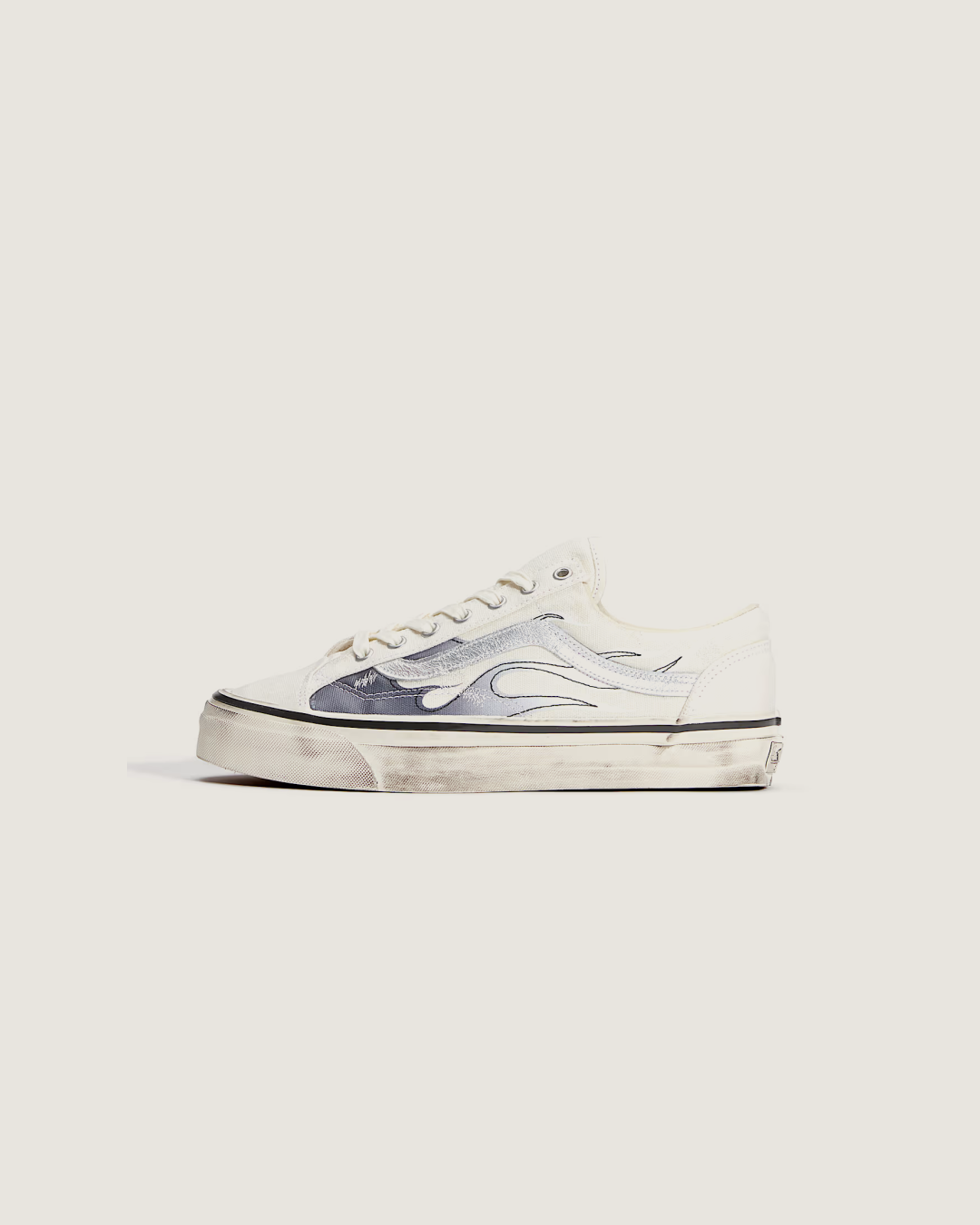 VANS Premium Old Skool 36 'White' Flames Shoes