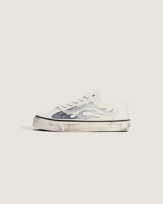 VANS Premium Old Skool 36 'White' Flames Shoes