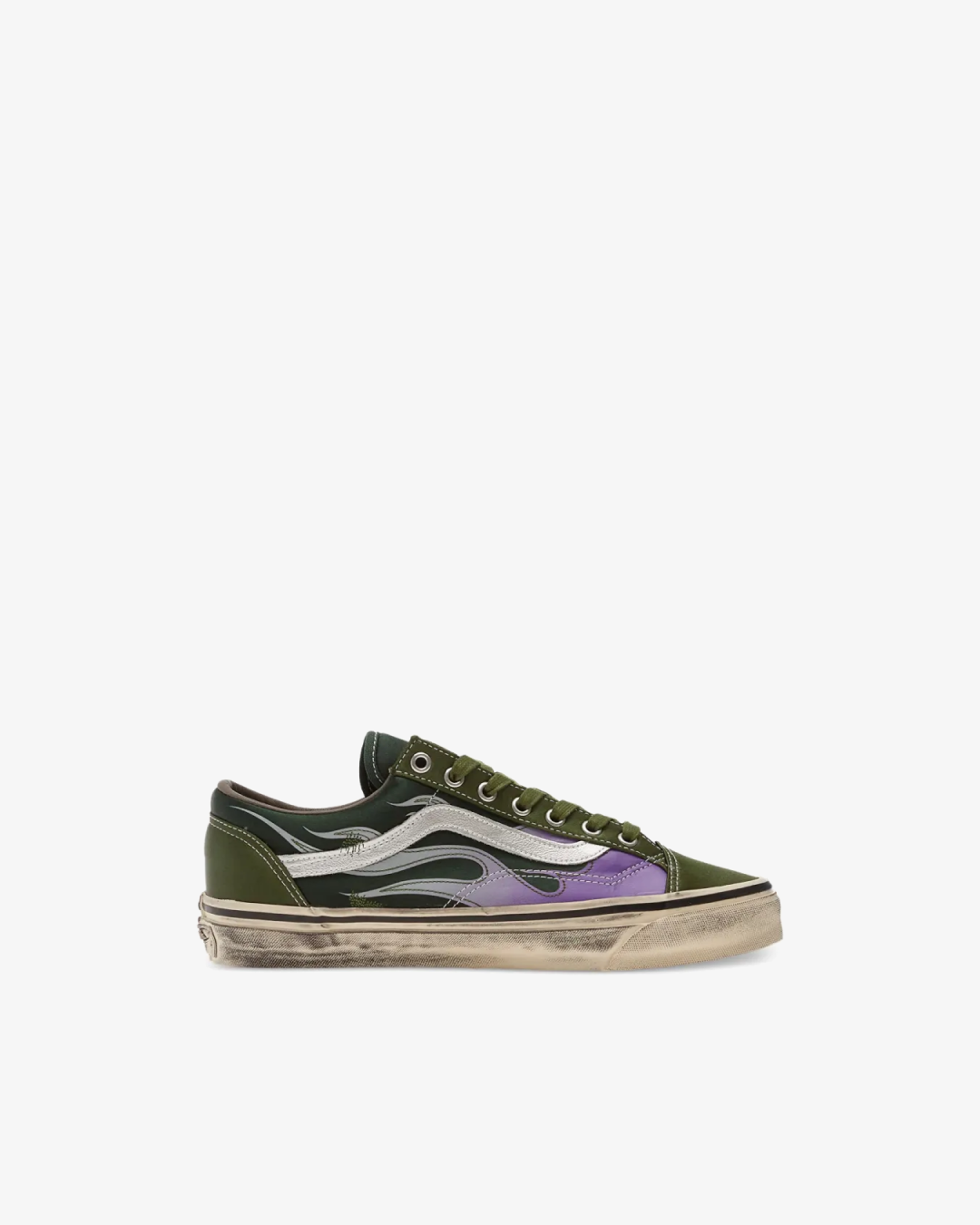 VANS Premium Old Skool 36 'Green' Flames Shoes