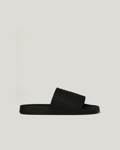 Bottega Veneta 'Black' Rubber Slides
