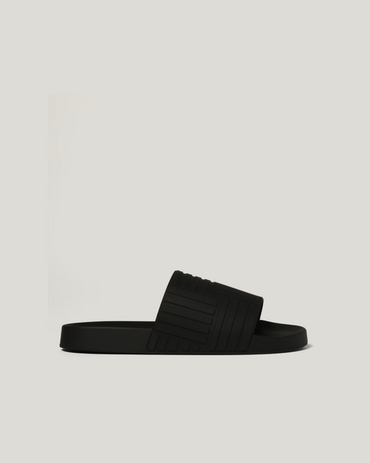 Bottega Veneta 'Black' Rubber Slides
