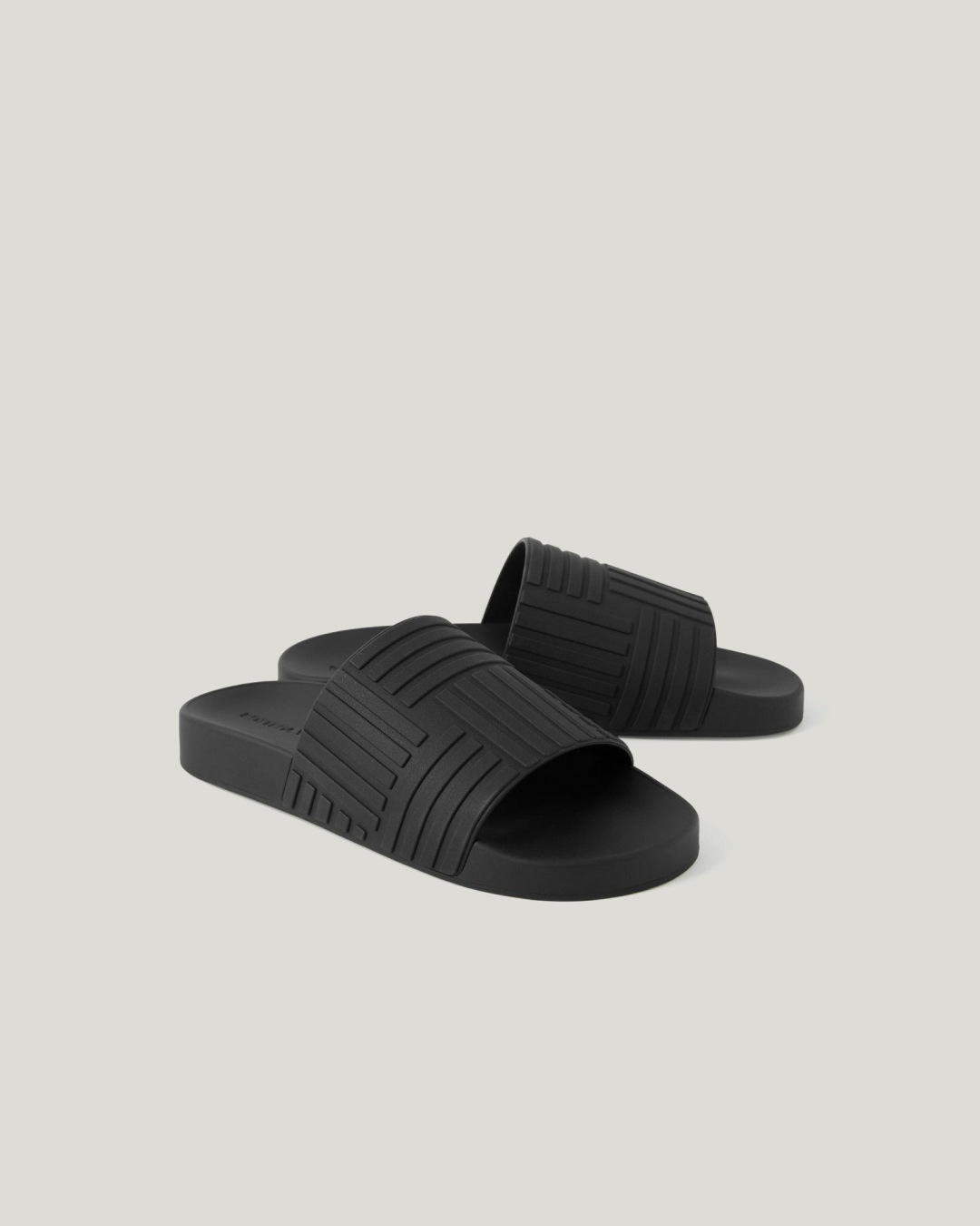 Bottega Veneta 'Black' Rubber Slides